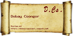 Dobay Csongor névjegykártya
