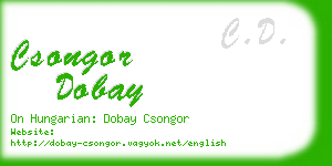 csongor dobay business card